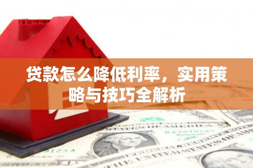 米脂贷款怎么降低利率，实用策略与技巧全解析