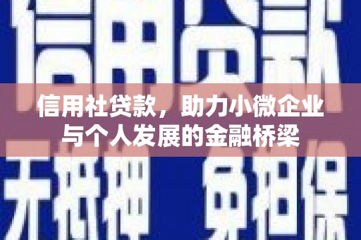 米脂信用社贷款，助力小微企业与个人发展的金融桥梁