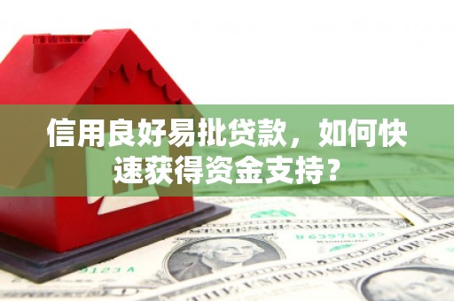 米脂信用良好易批贷款，如何快速获得资金支持？