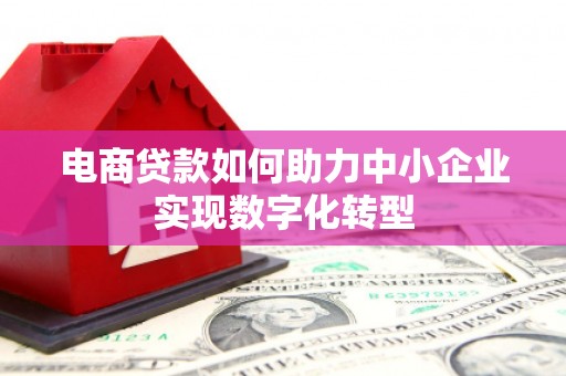 米脂电商贷款如何助力中小企业实现数字化转型