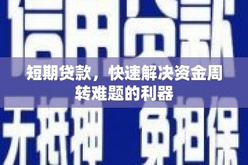 米脂短期贷款，快速解决资金周转难题的利器