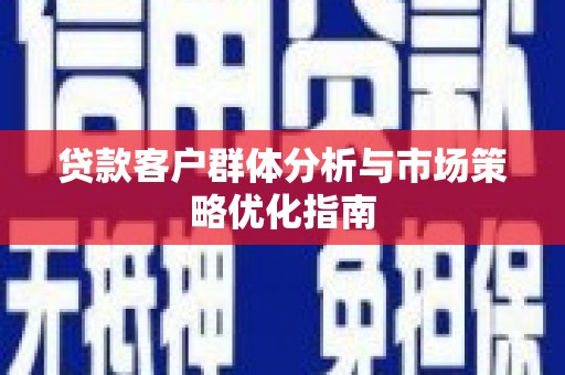 米脂贷款客户群体分析与市场策略优化指南