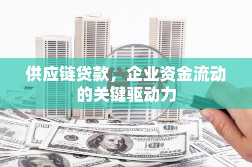 米脂供应链贷款，企业资金流动的关键驱动力
