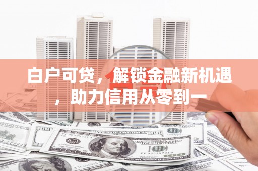 米脂白户可贷，解锁金融新机遇，助力信用从零到一