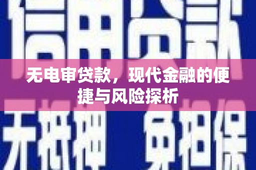 米脂无电审贷款，现代金融的便捷与风险探析