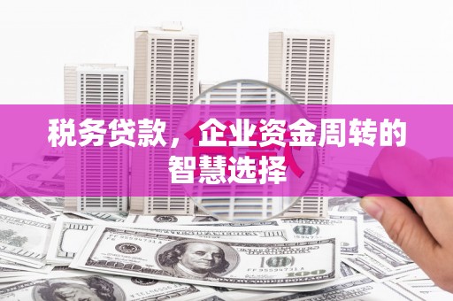 米脂税务贷款，企业资金周转的智慧选择