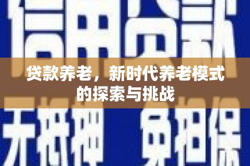 米脂贷款养老，新时代养老模式的探索与挑战