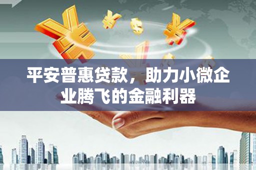 米脂平安普惠贷款，助力小微企业腾飞的金融利器