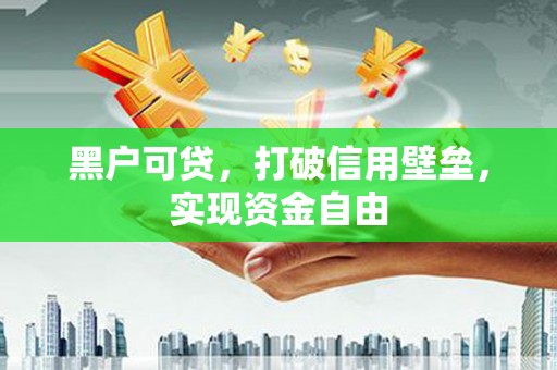 米脂黑户可贷，打破信用壁垒，实现资金自由