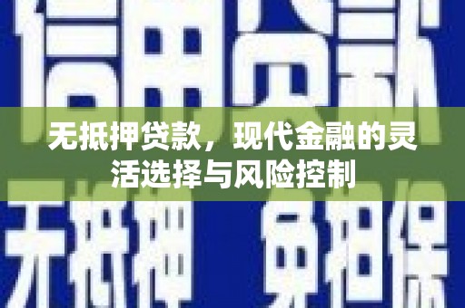 米脂无抵押贷款，现代金融的灵活选择与风险控制