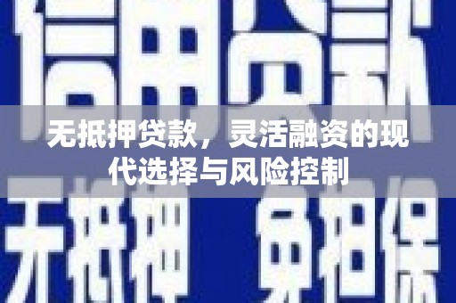 米脂无抵押贷款，灵活融资的现代选择与风险控制