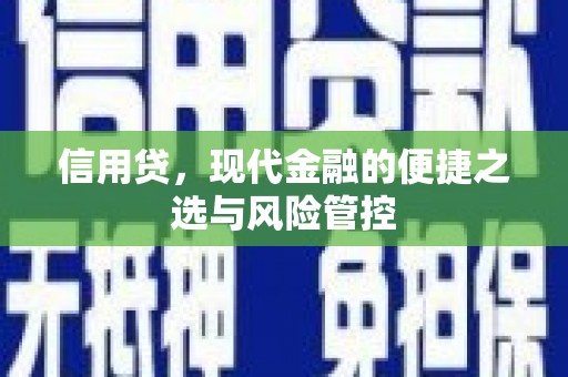 米脂信用贷，现代金融的便捷之选与风险管控