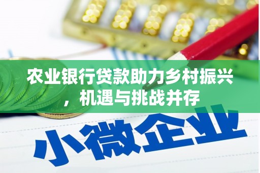 米脂农业银行贷款助力乡村振兴，机遇与挑战并存